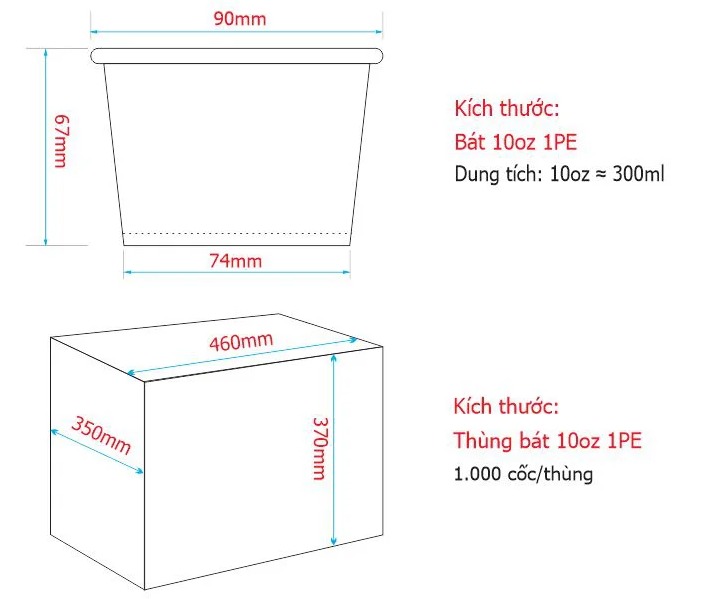 Tô giấy 10oz kèm nắp - Mickey
