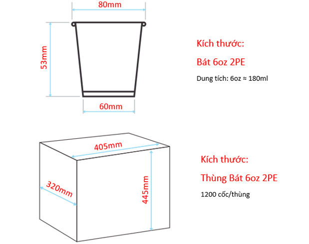 Tô giấy 6oz kèm nắp - Mẫu 1