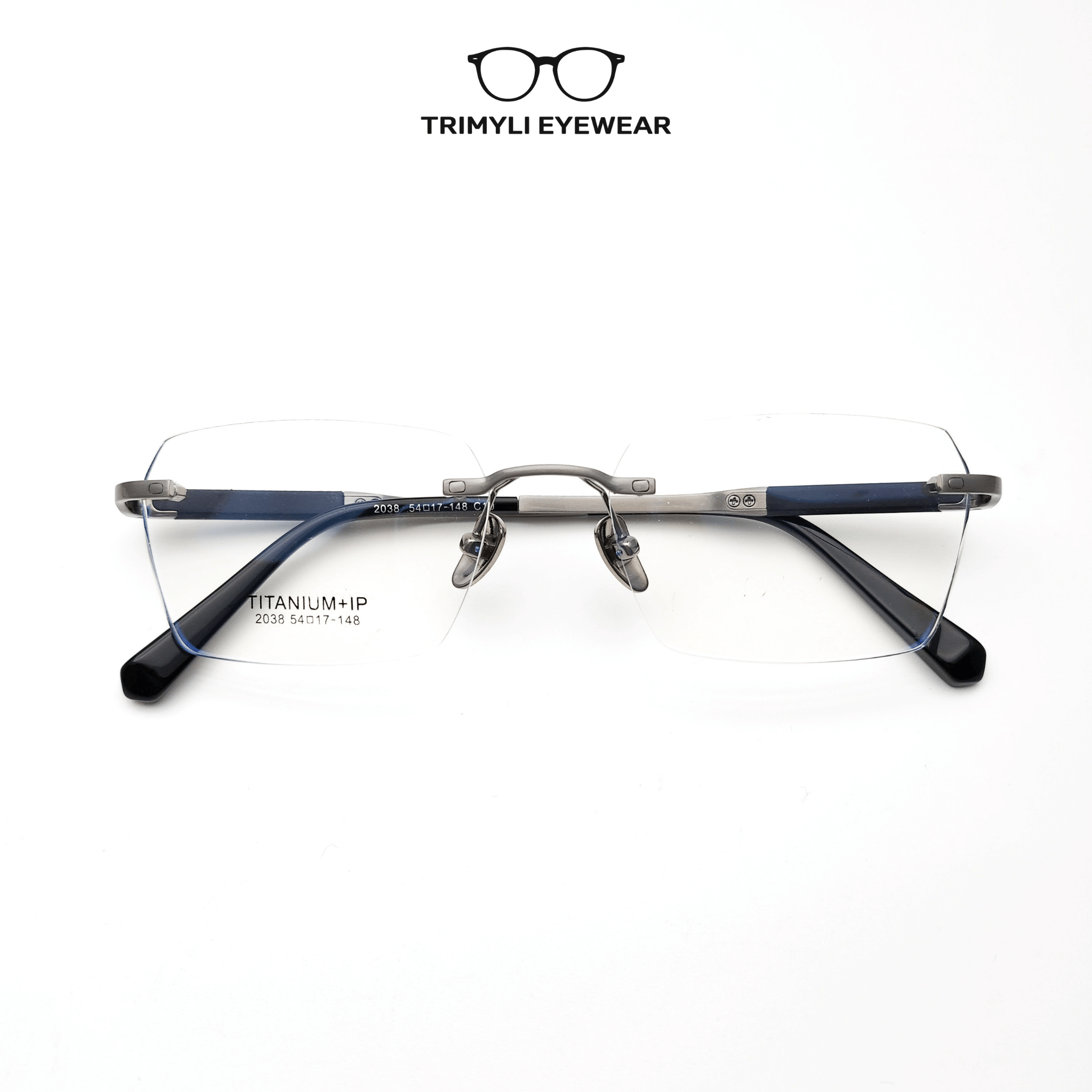 Gọng kính khoan không viền titanium 2038 Trimyli Eyewear