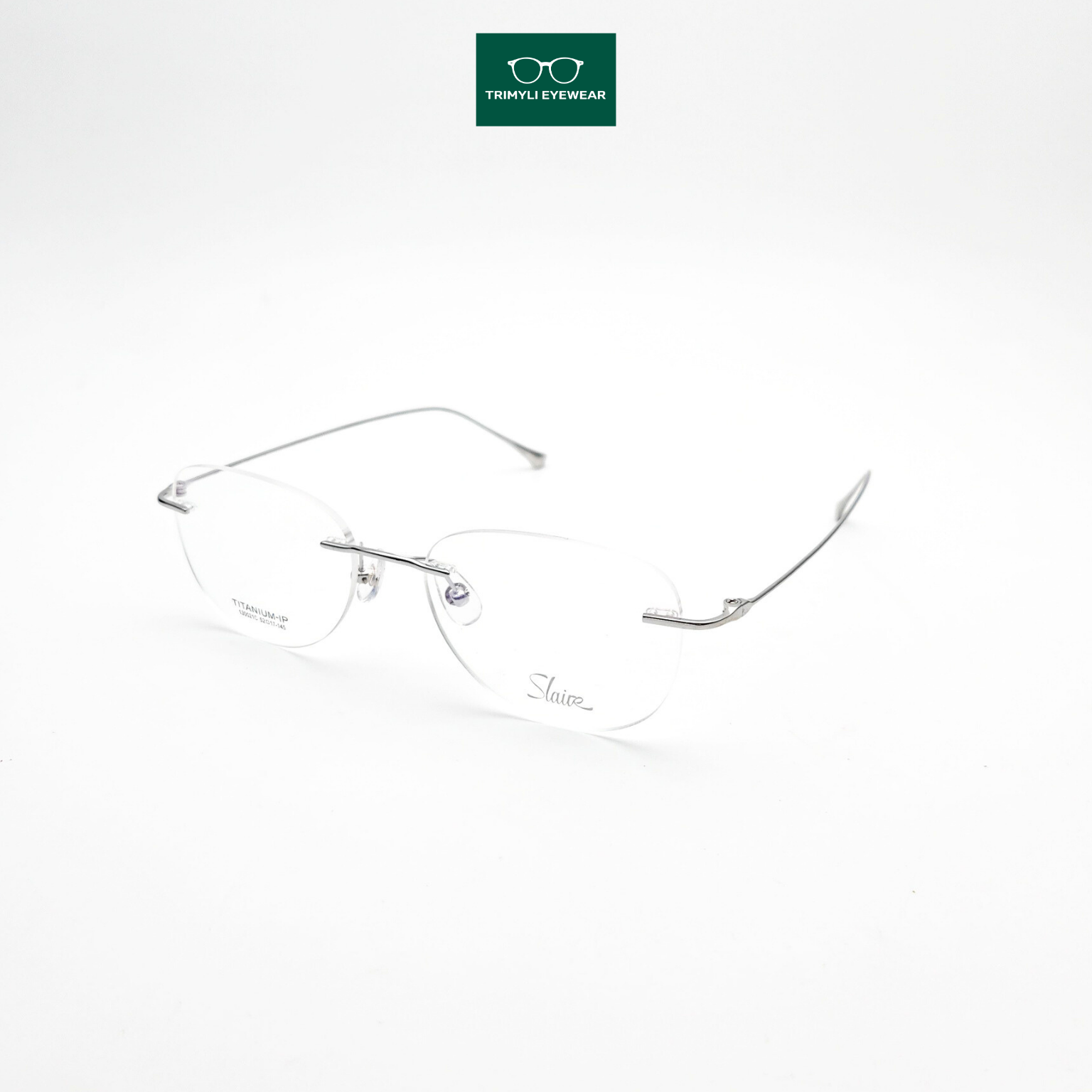 Gọng kính khoan mắt mèo nữ titanium cao cấp 130021C