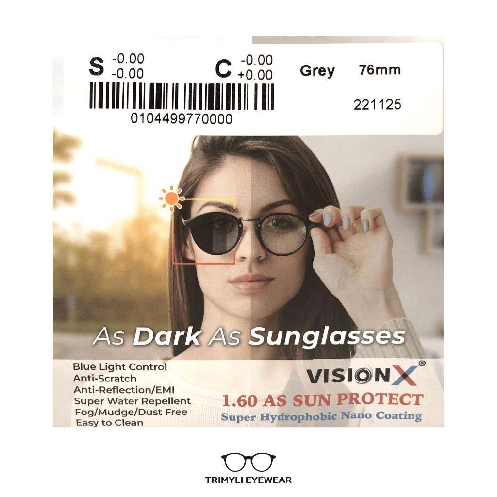 TRÒNG ĐỔI MÀU VISION-X 1.60 NGĂN ÁNH SÁNG XANH
