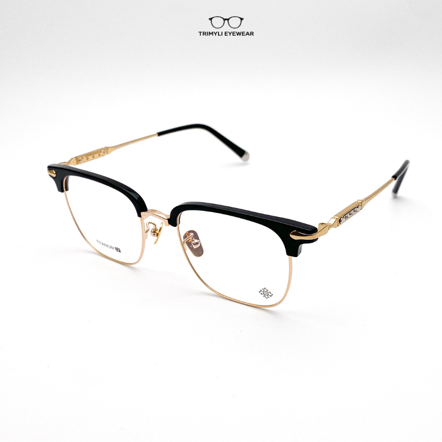 Gọng kính titan thiết kế clubmaster thời trang Trimyli Eyewear