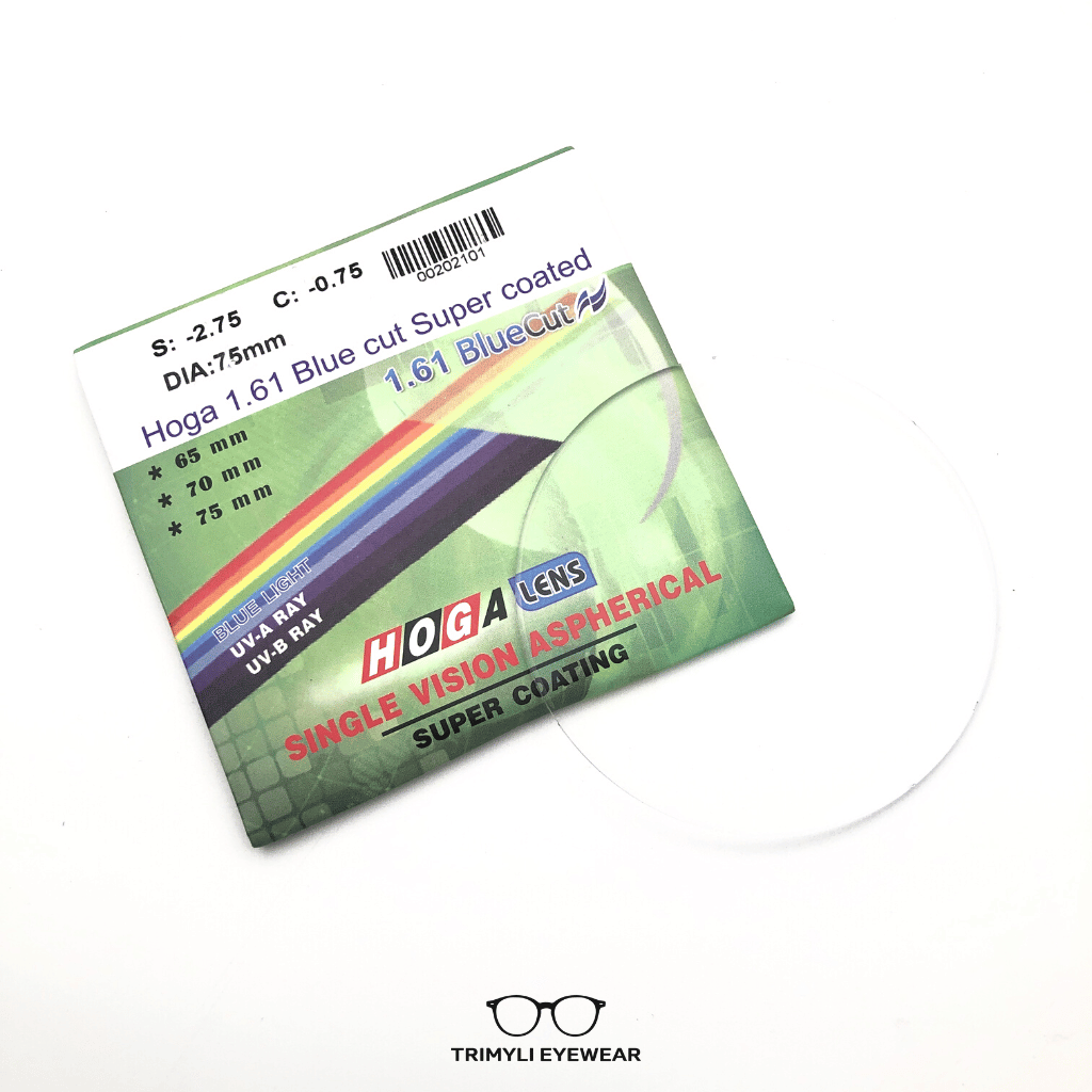 TRÒNG HOGA 1.61 BLUECUT CHỐNG ÁNH SÁNG XANH TRÒNG MỎNG