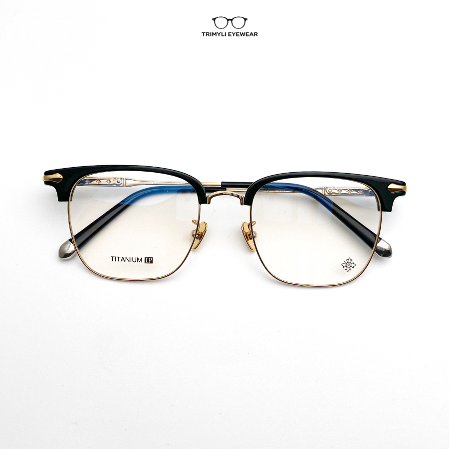 Gọng kính titan thiết kế clubmaster thời trang Trimyli Eyewear