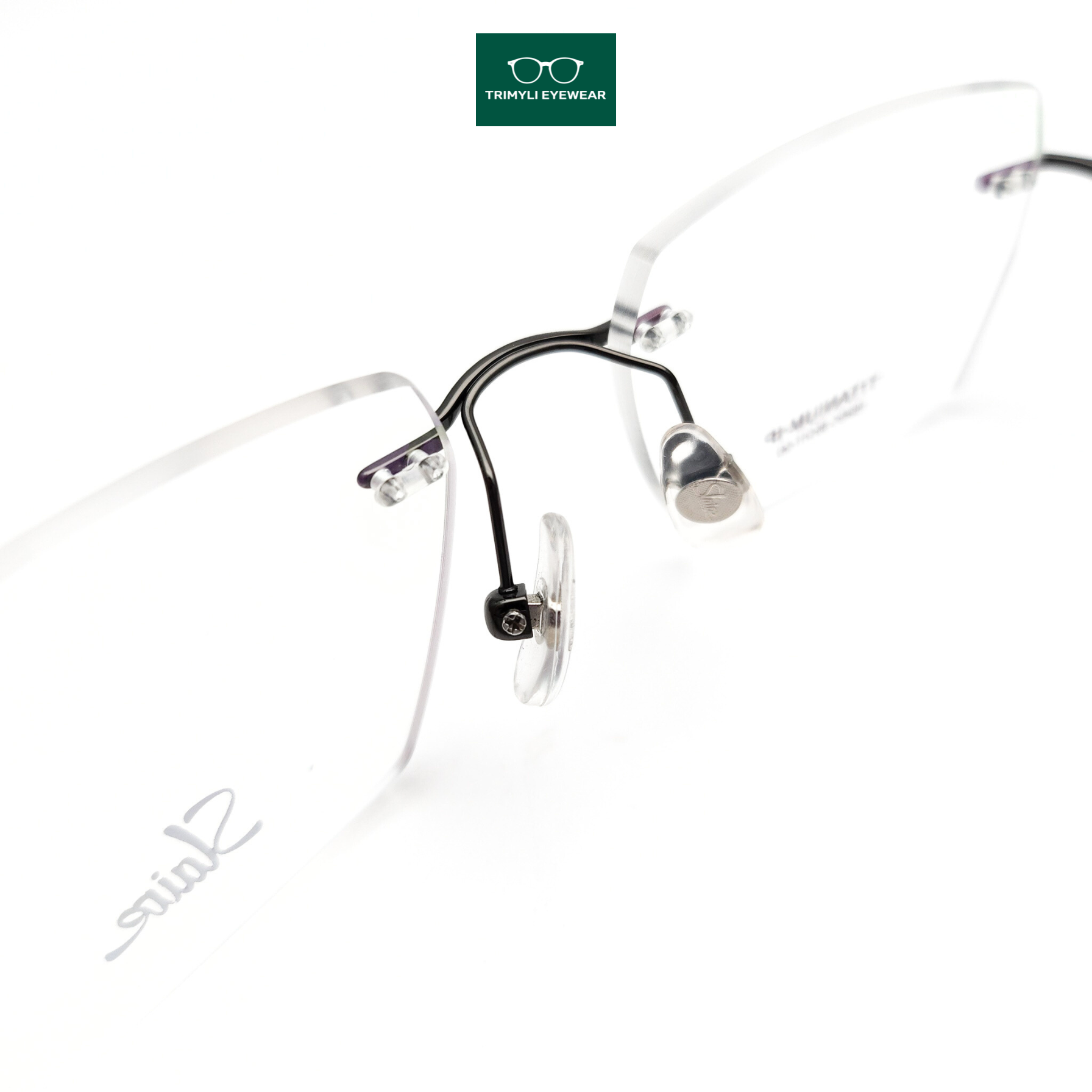 Gọng kính khoan không viền titanium 10243C Trimyli Eyewear