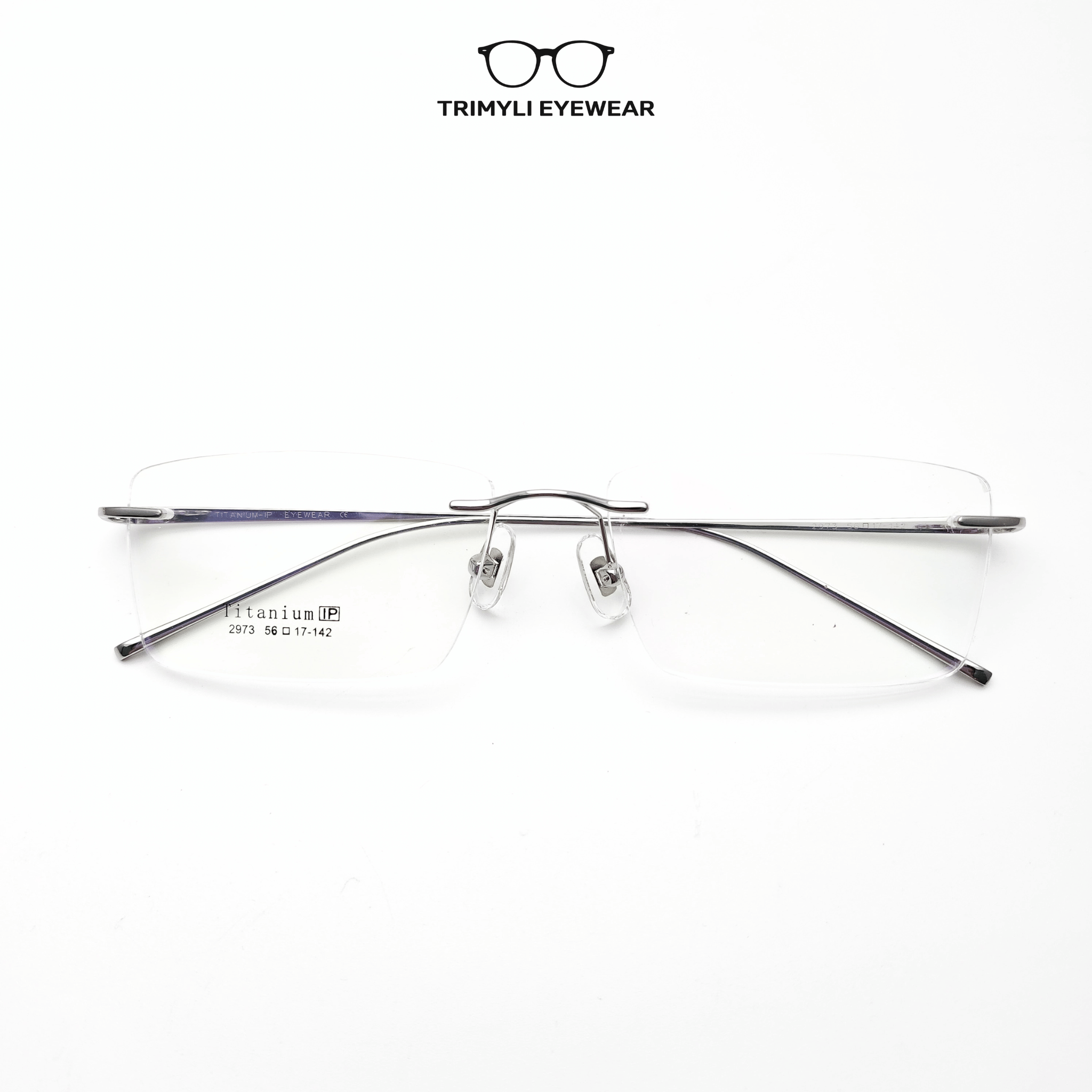 Gọng kính khoan không viền titanium 2973 Trimyli Eyewear