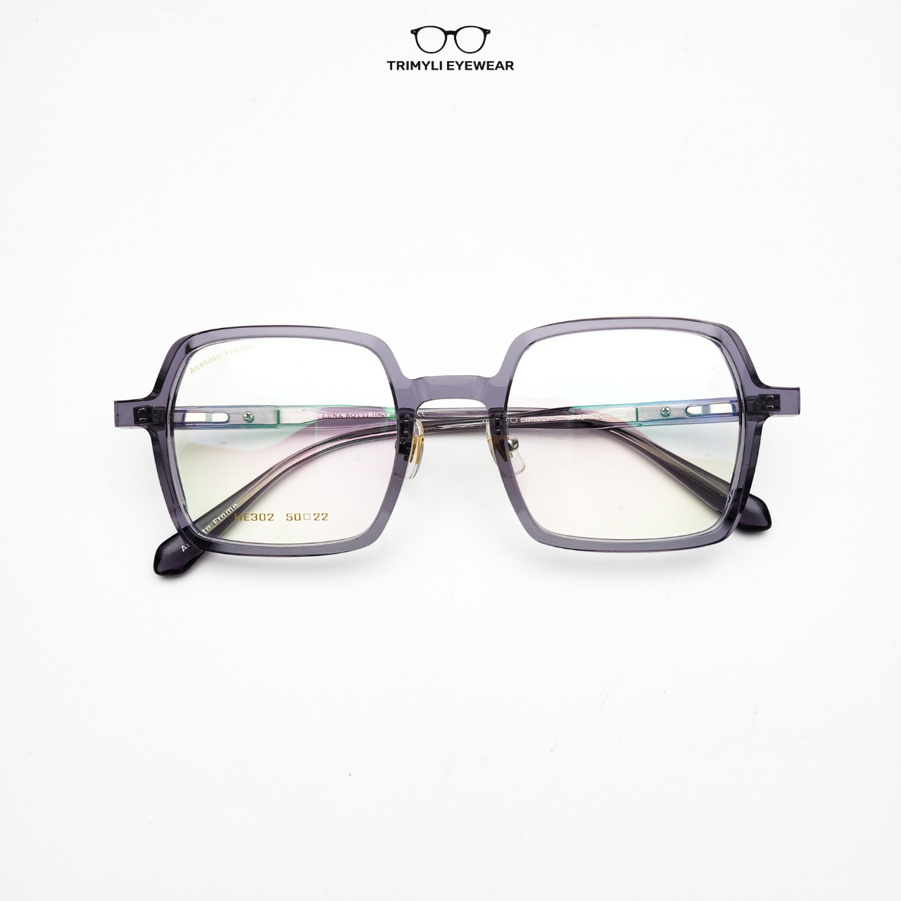 Gọng nhựa vuông acetate HE302