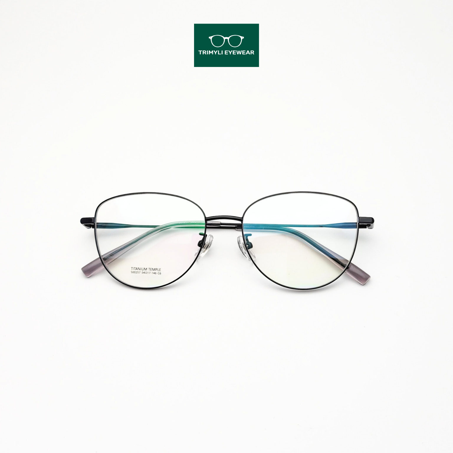 Gọng kính kim loại titanium mắt mèo thời trang Trimyli Eyewear 00257