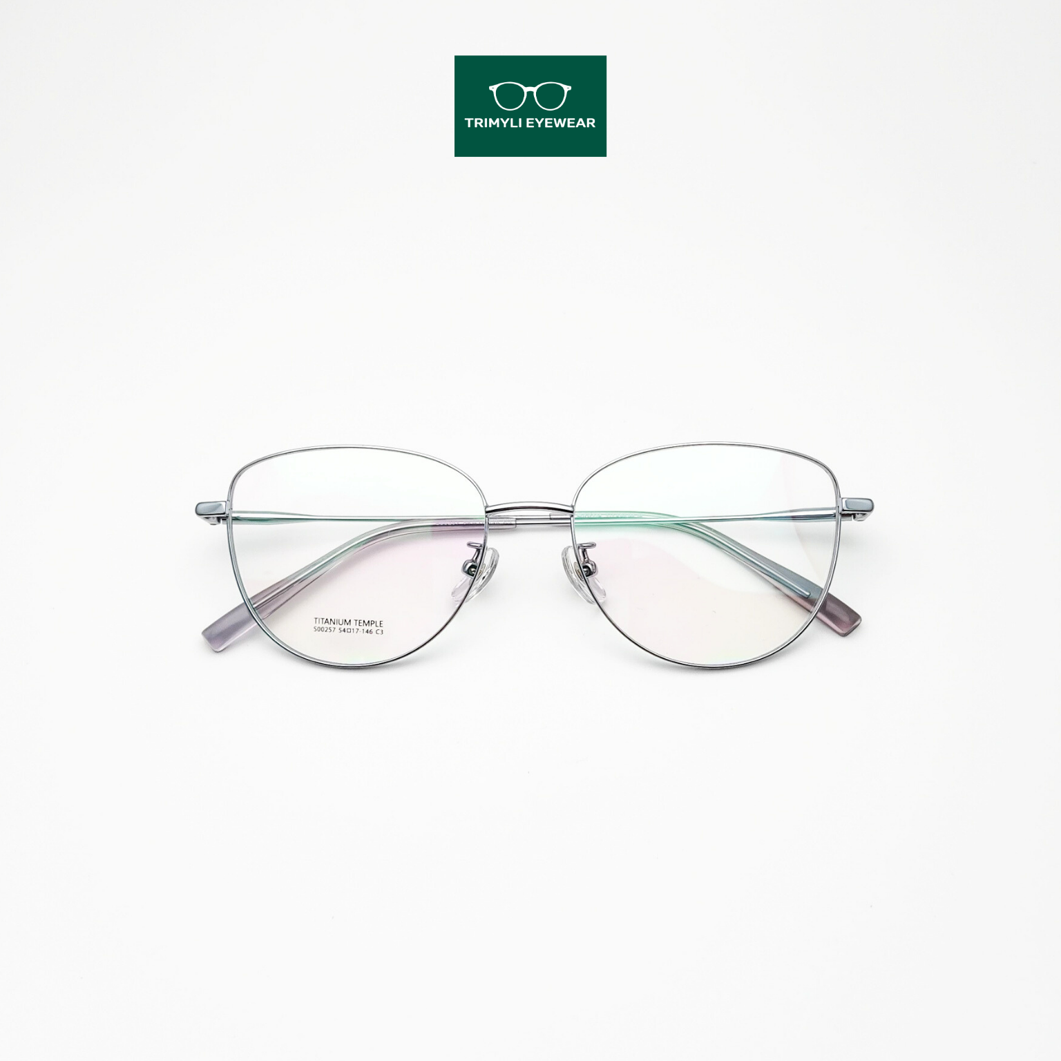 Gọng kính kim loại titanium mắt mèo thời trang Trimyli Eyewear 00257
