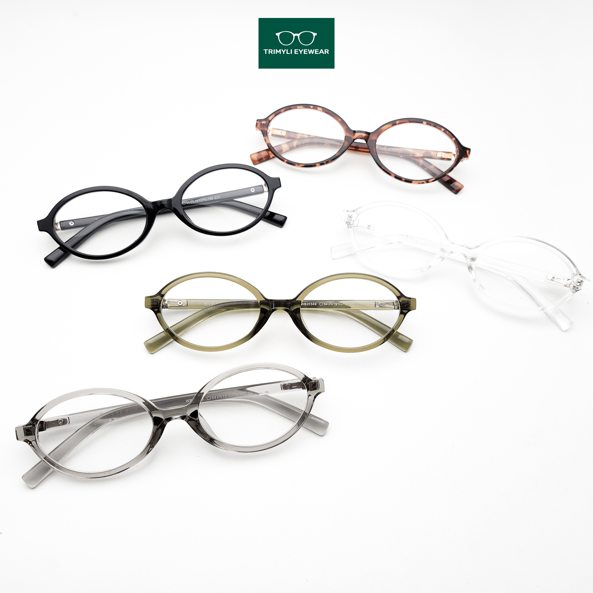 Gọng kính oval gọng nhựa hot trend Trimyli Eyewear 20349
