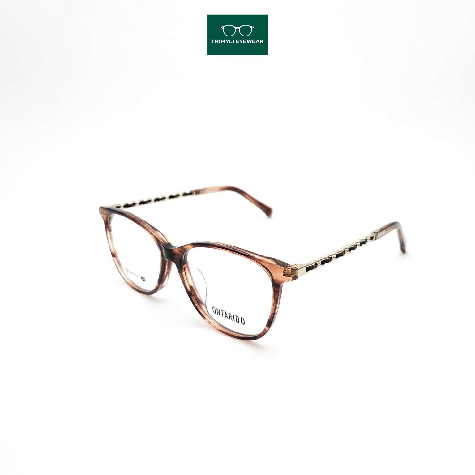 Gọng kính mắt mèo càng họa tiết nhựa acetate cao cấp 242224 Trimyli Eyewear