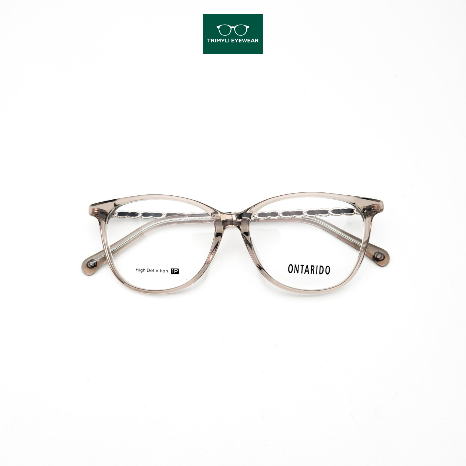 Gọng kính mắt mèo càng họa tiết nhựa acetate cao cấp 242224 Trimyli Eyewear