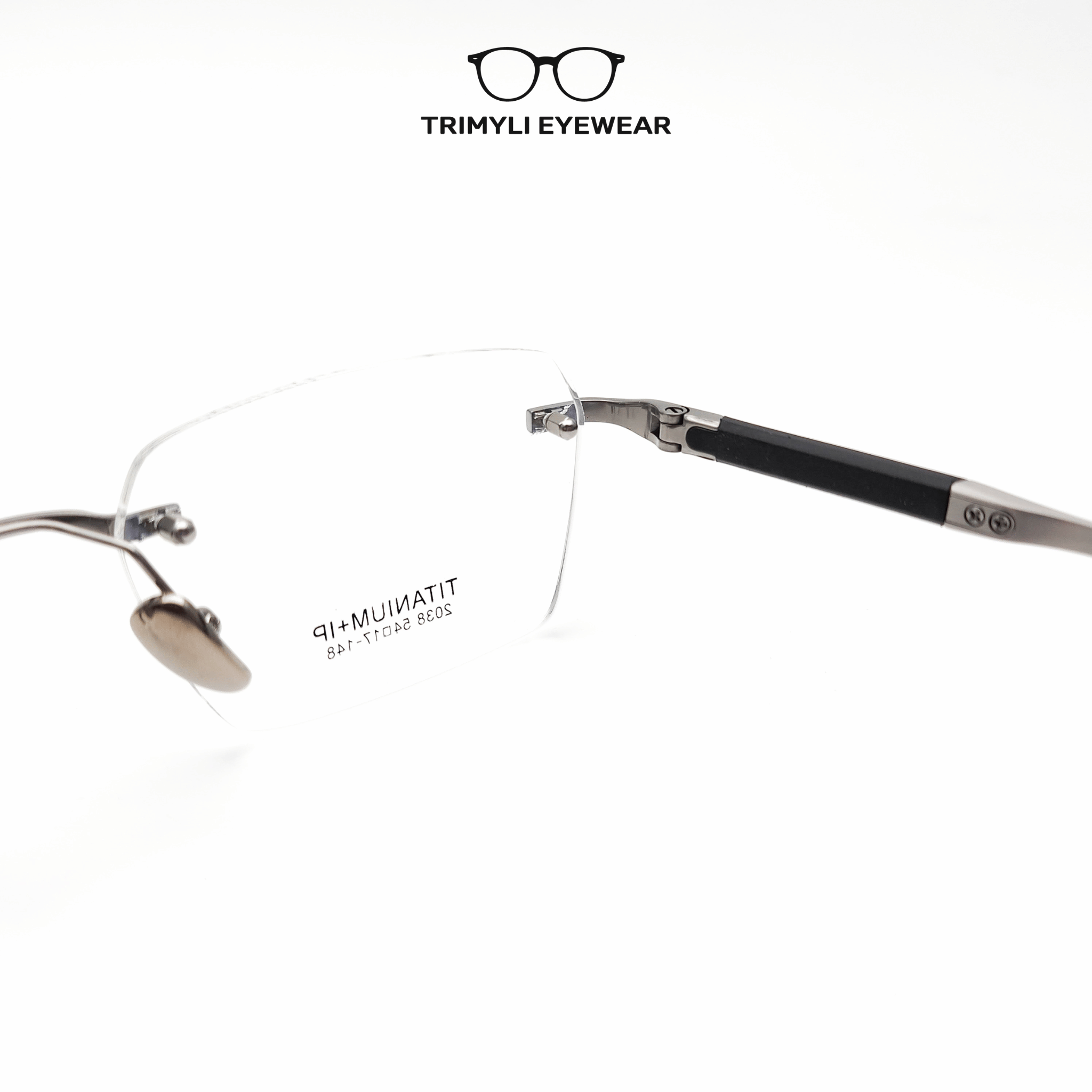 Gọng kính khoan không viền titanium 2038 Trimyli Eyewear
