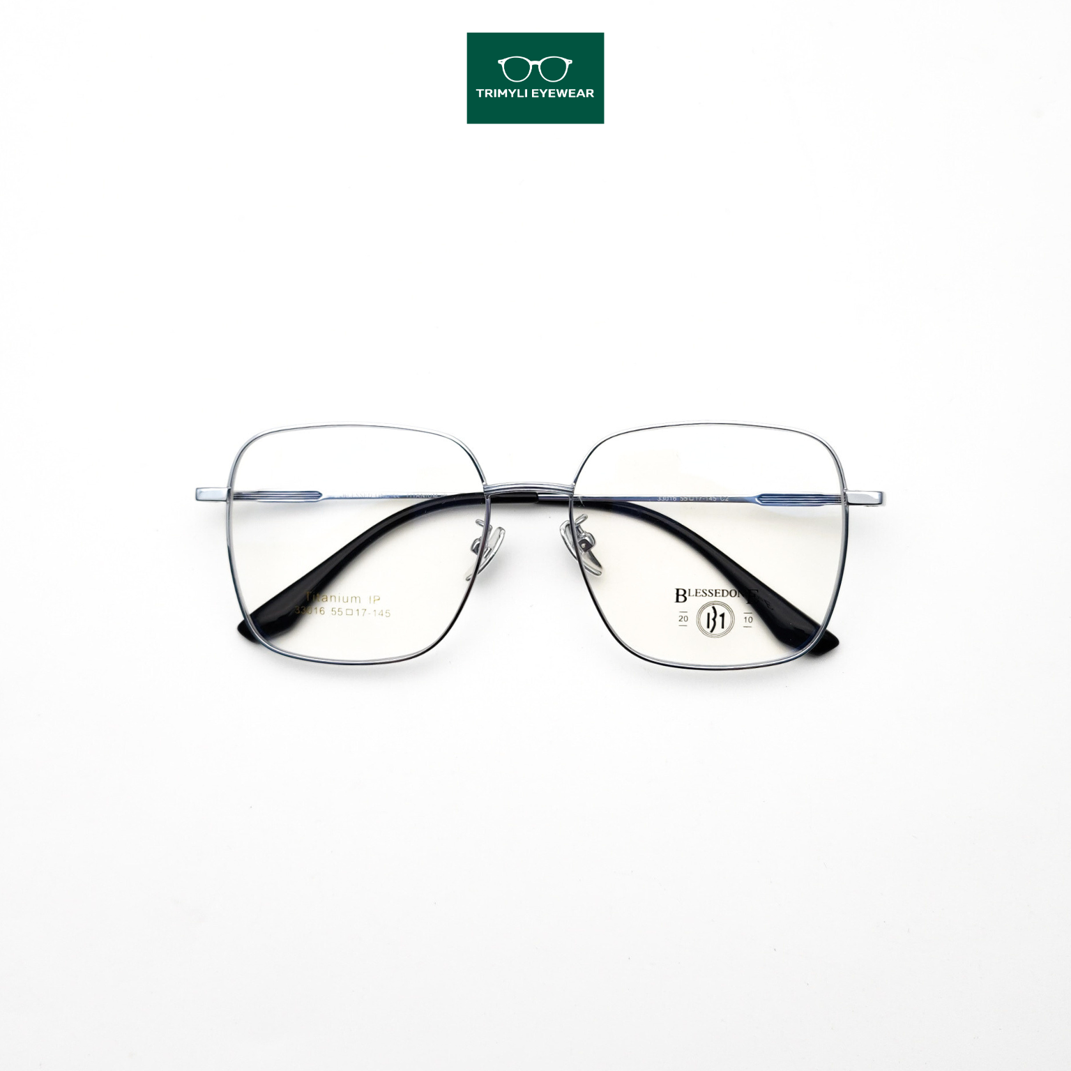Gọng kính kim loại titan dáng vuông 33016 Trimyli Eyewear