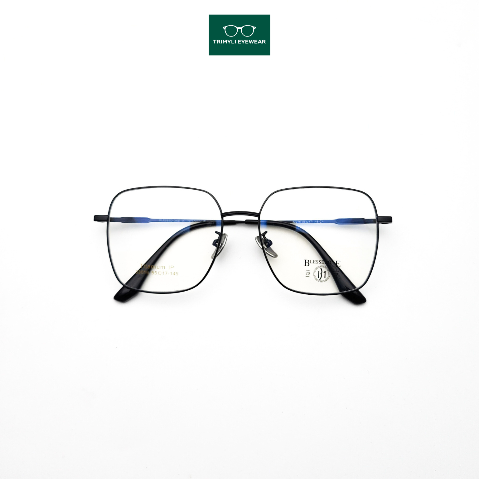 Gọng kính kim loại titan dáng vuông 33016 Trimyli Eyewear