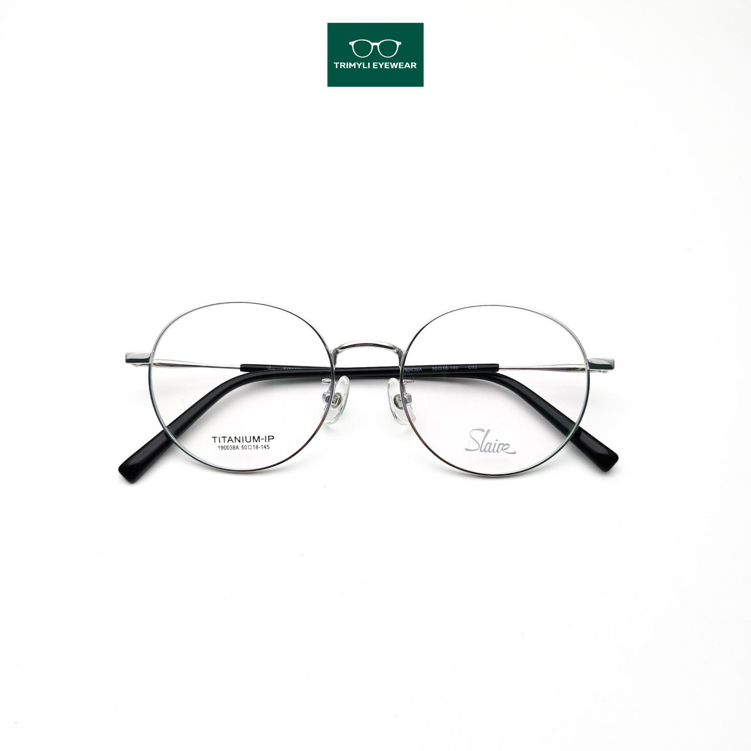 Gọng kính kim loại titan dáng tròn 190038A Trimyli Eyewear
