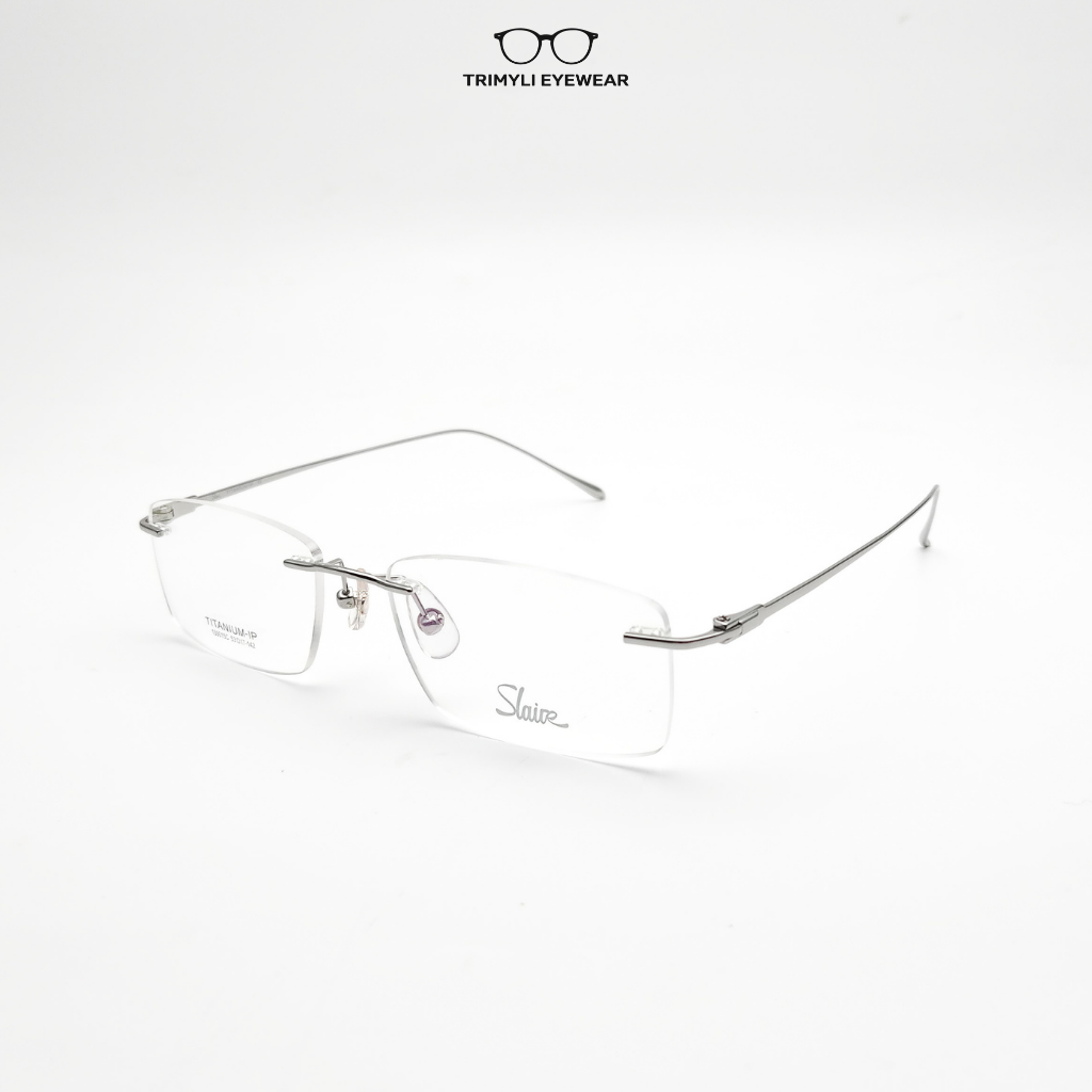 Gọng kính khoan kính không viền titatnium 130015C Trimyli Eyewear