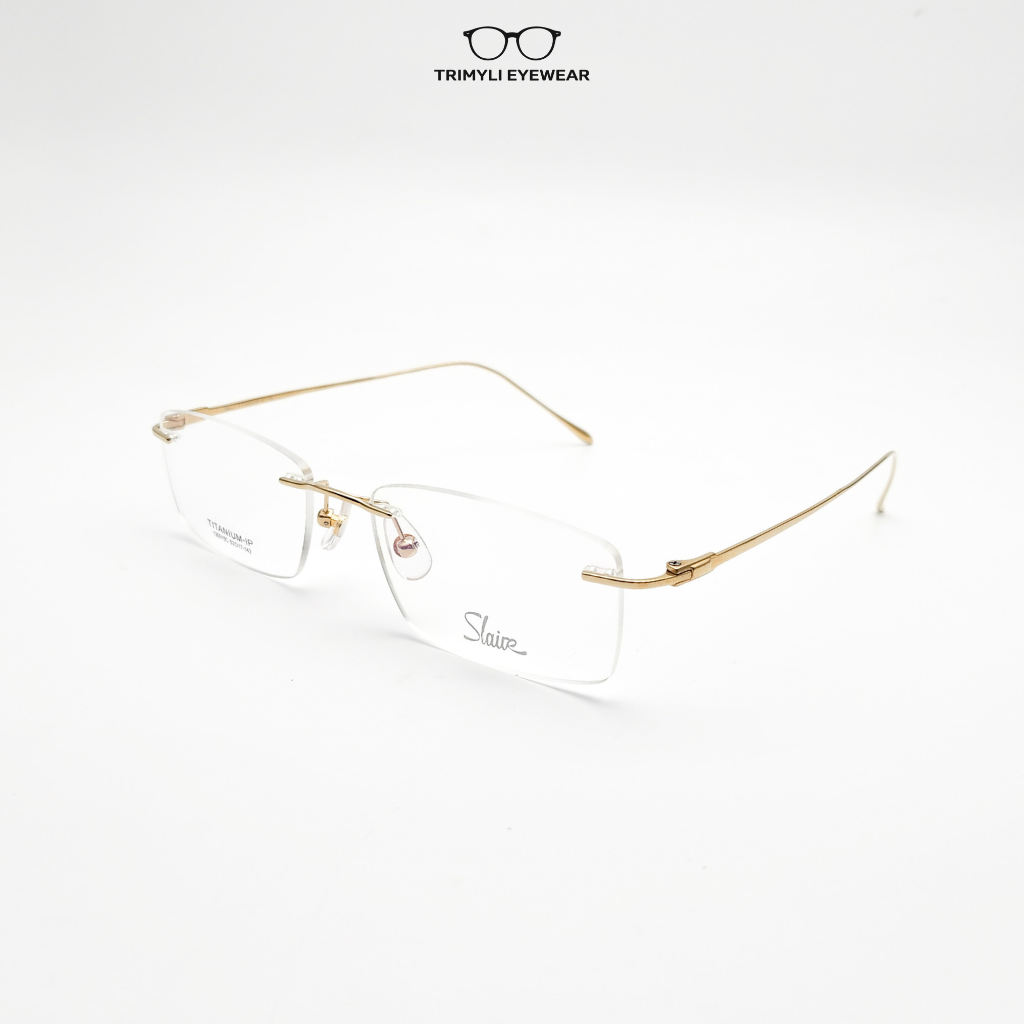 Gọng kính khoan kính không viền titatnium 130015C Trimyli Eyewear
