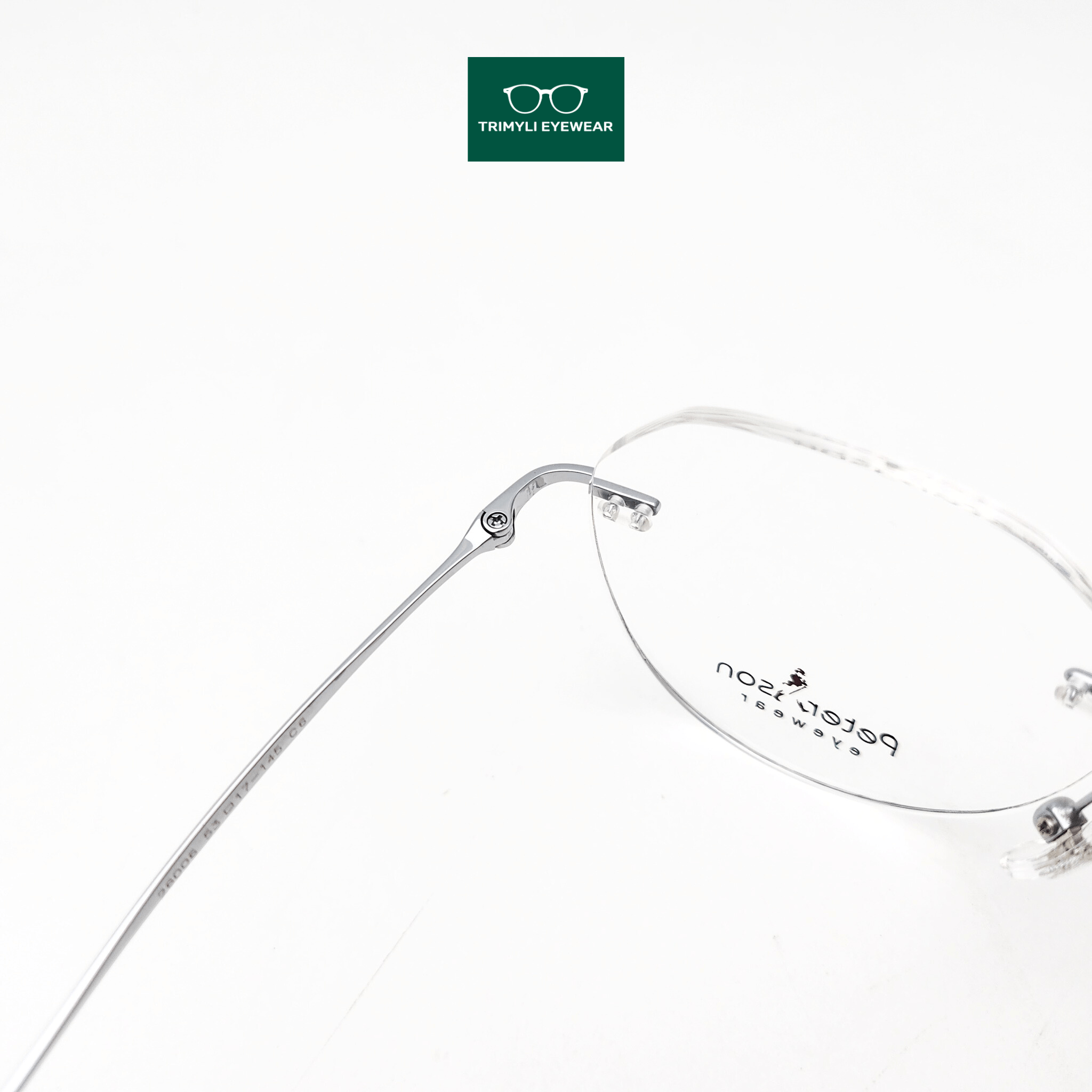 Gọng kính khoan kính cận nam nữ dáng tròn Trimyli Eyewear 26006