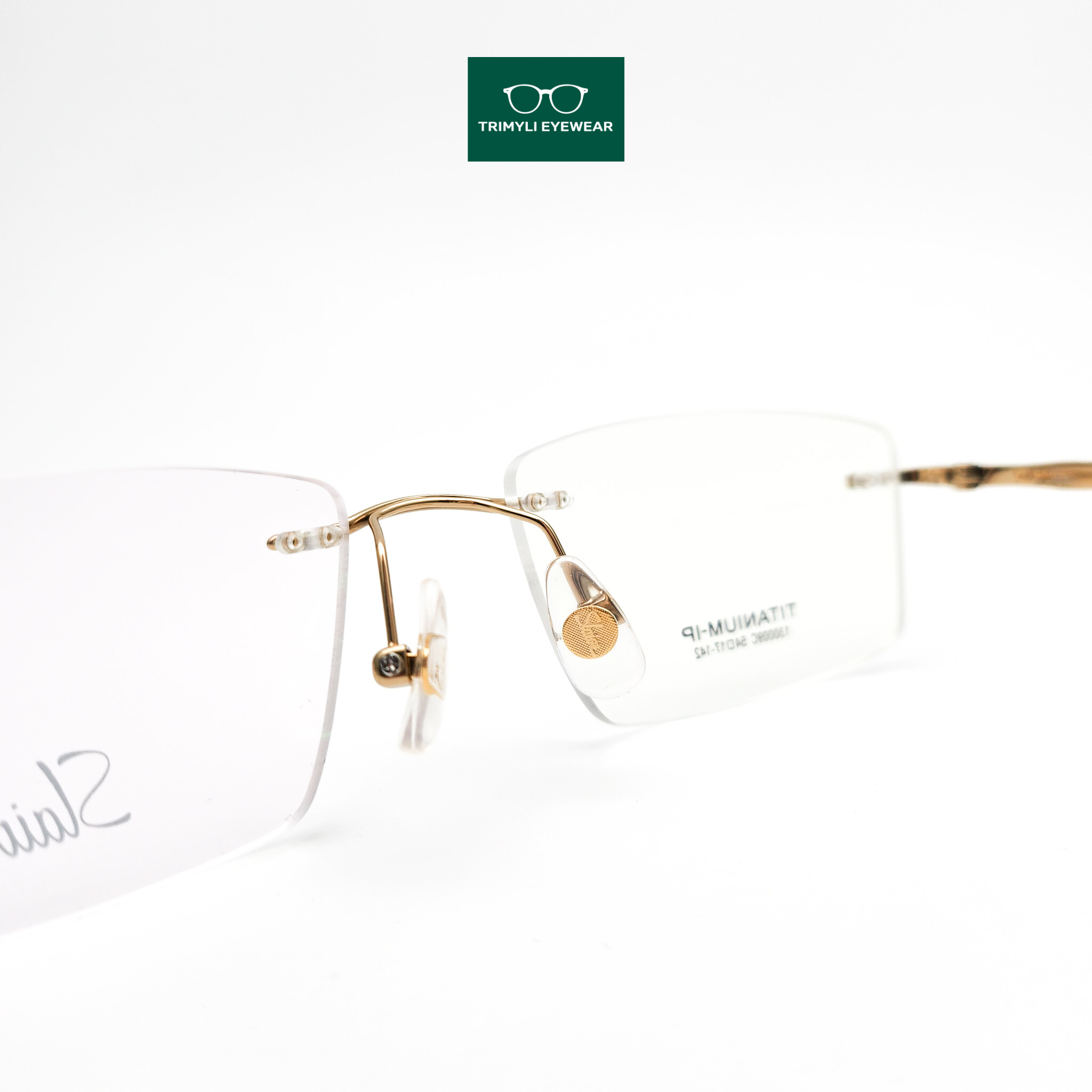 Gọng kính khoan không viền titanium 130009C Trimyli Eyewear