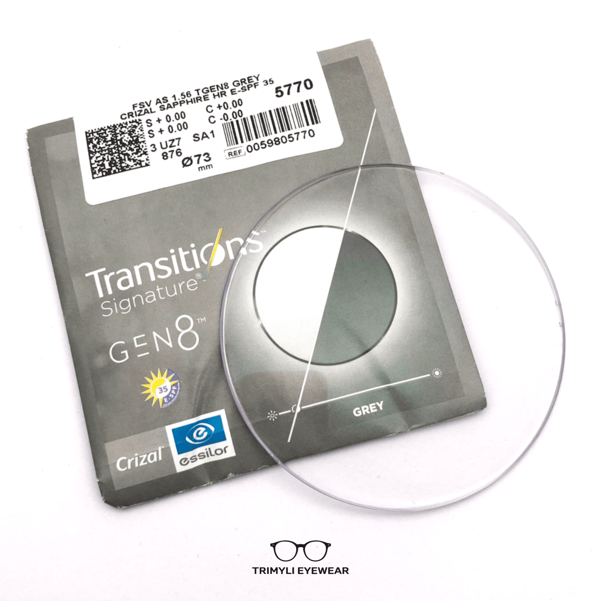 TRÒNG ĐỔI MÀU ESSILOR TRANSITION GEN8 MÀU KHÓI ĐEN/ NÂU TRÀ/ XANH GRAPHITE