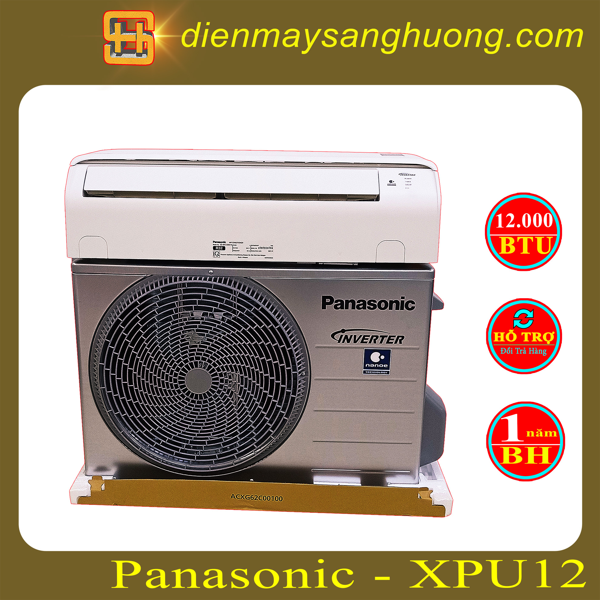Điều Hoà Panasonic 12.000BTU-1C inverter CS - XPU12XKH