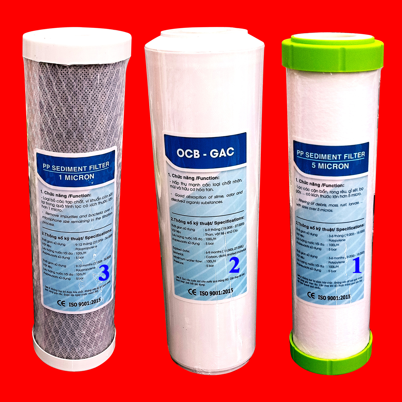 Bộ lõi lọc nước SATO 123