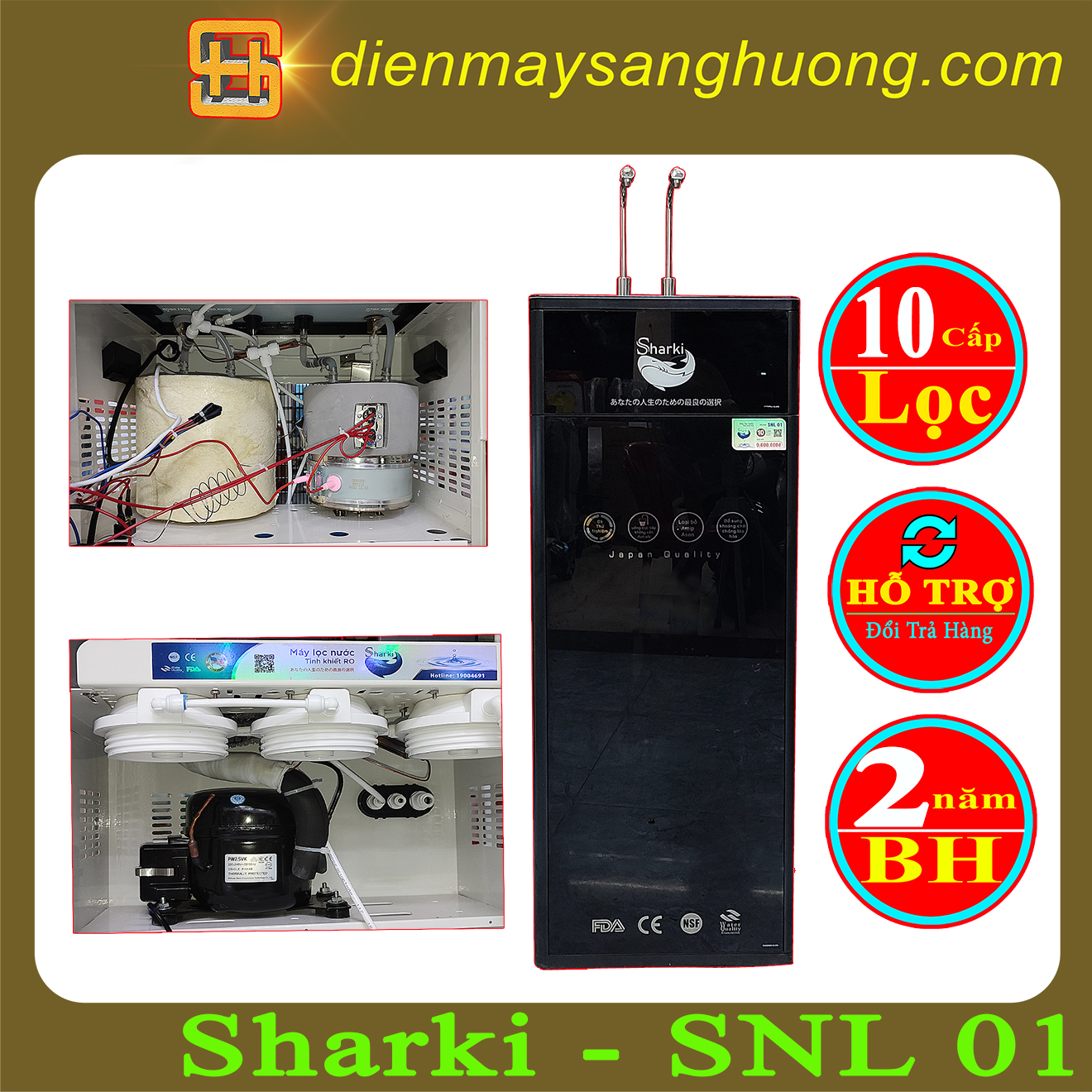 Máy Lọc Nước Nóng Lạnh Nguội Sharki - SNL 01