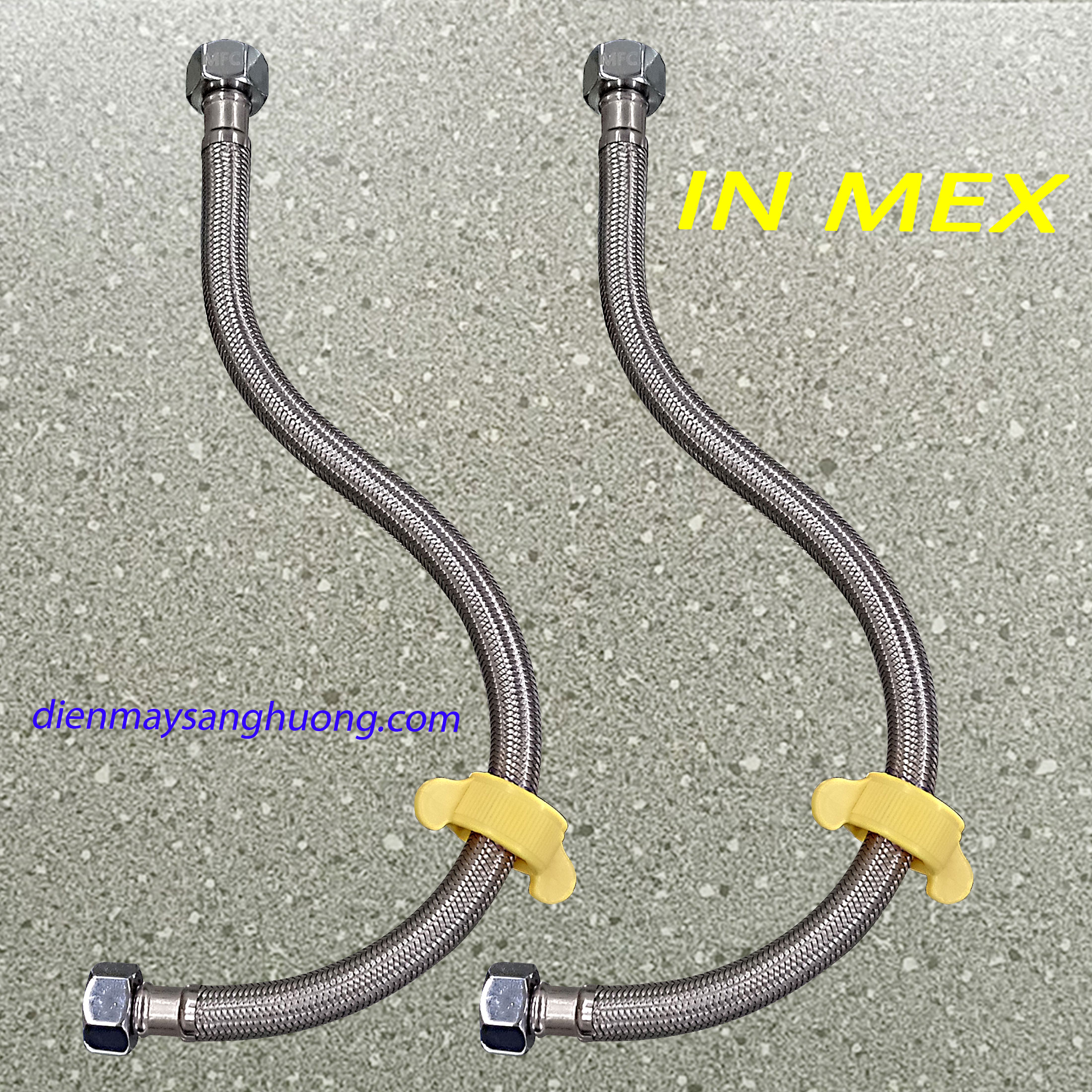 Dây Cấp Bình Nóng Lạnh IN.MEX - Dài 40 cm inox 304