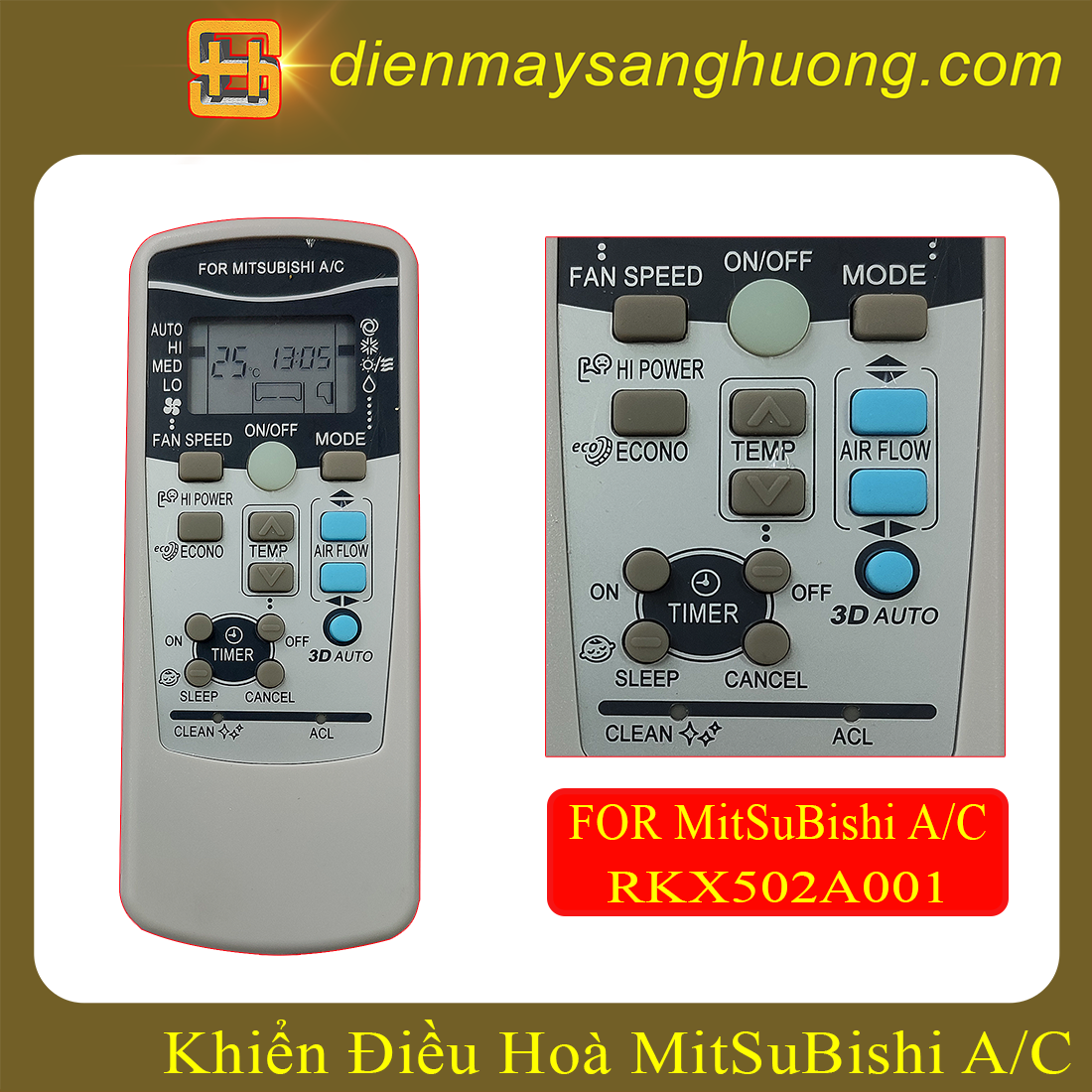 Điều Khiển Điều Hoà MitsuBishi - RKX502A001