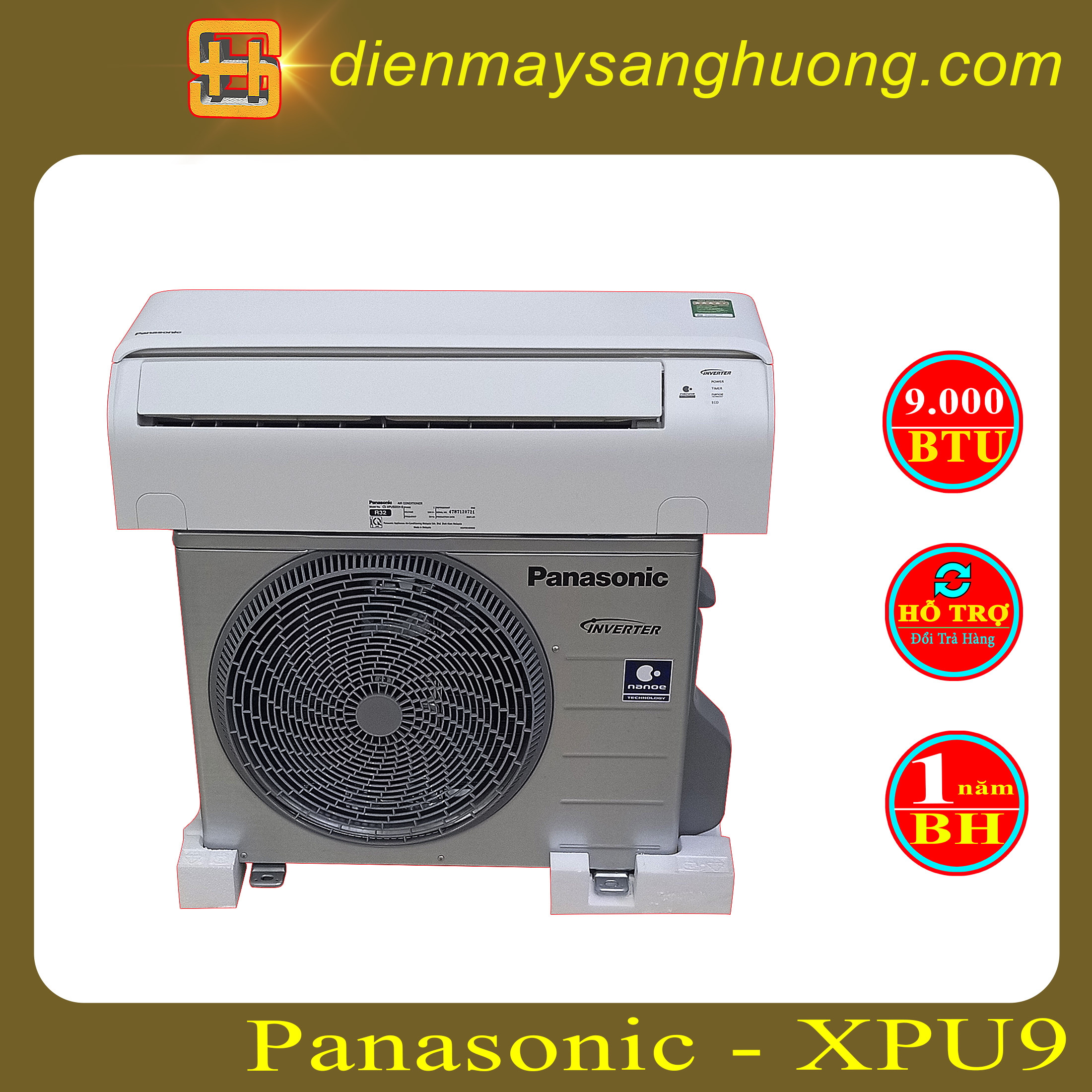 Điều Hoà Panasonic 9.000BTU-1C inverter-XPU9XKH