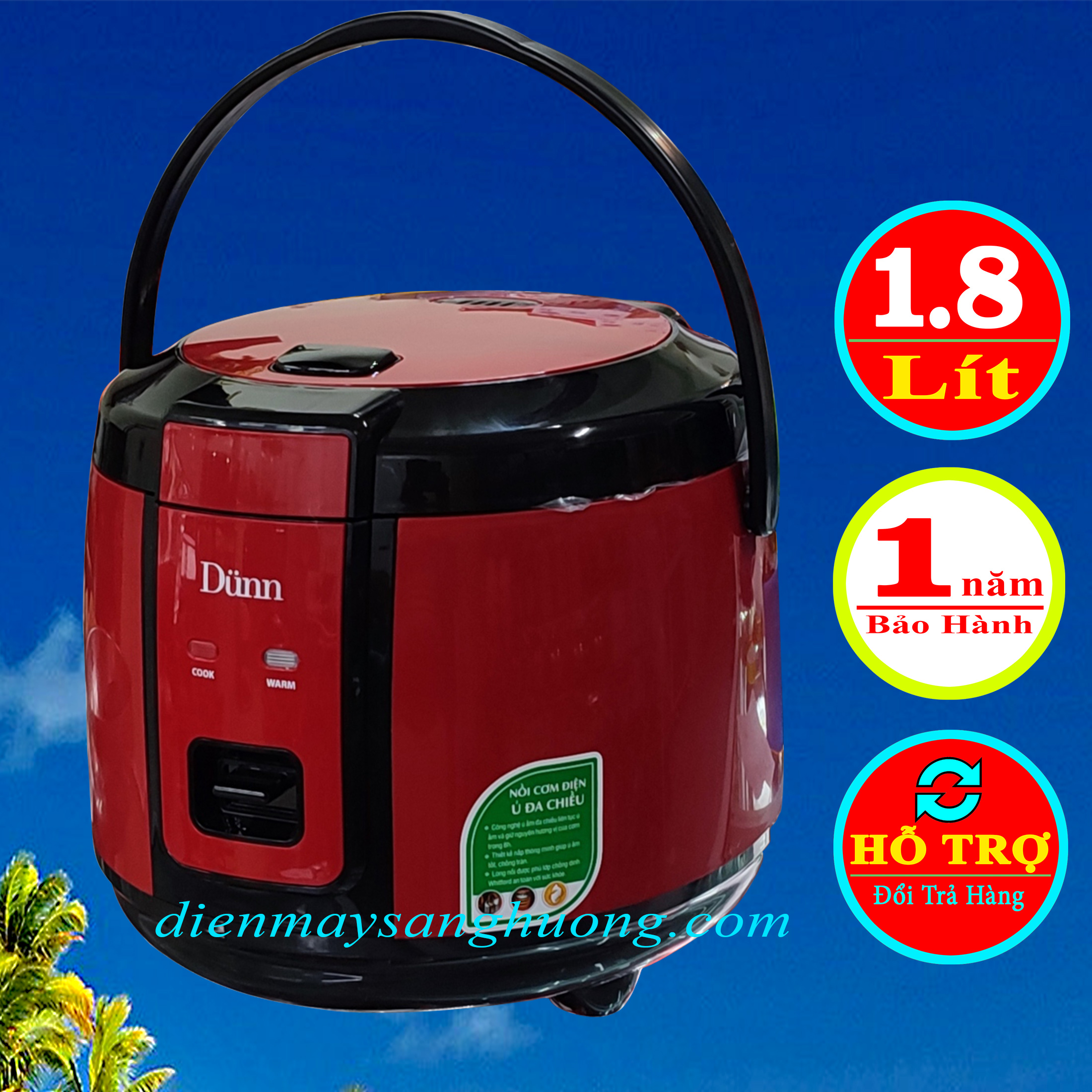 Nồi Cơm Dunn 1.8 Lít  DU – 18Q05(C9)