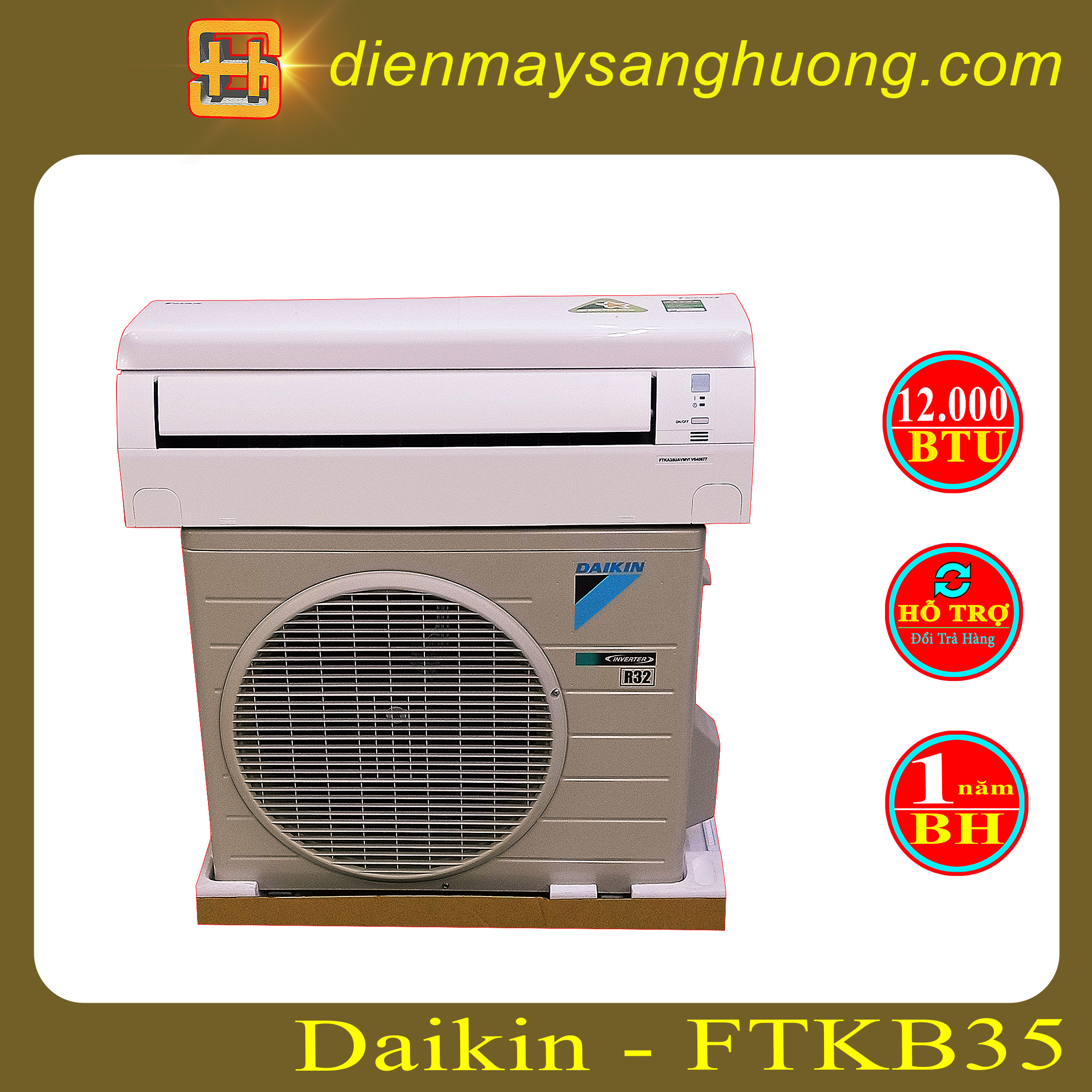 Điều Hoà Daikin 1C inverter - 12.000BTU – FTKB35