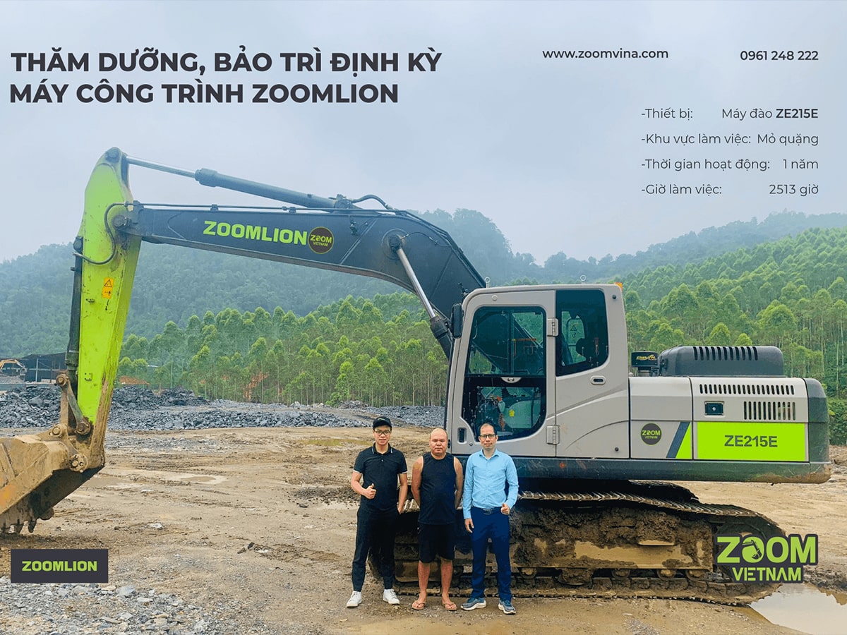 Bảo dưỡng định kỳ máy đào bánh xích ZE215E