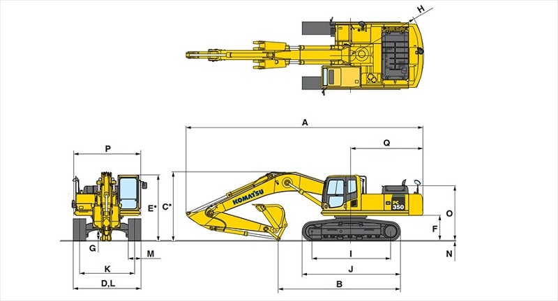 Cấu tạo của máy đào gầu nghịch