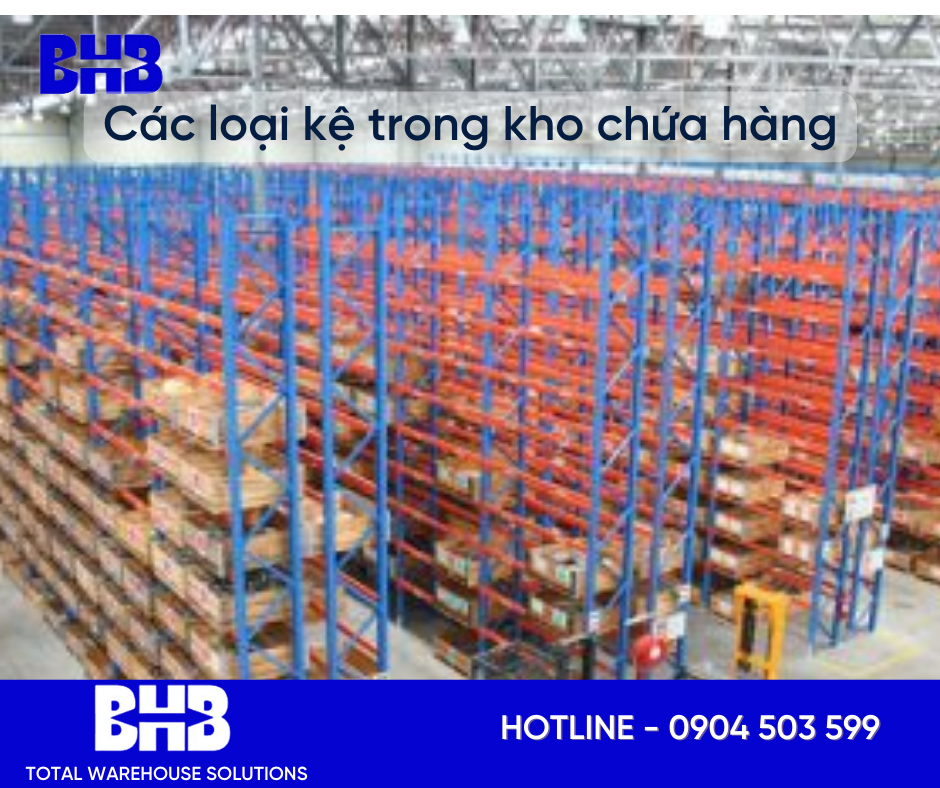 Các loại kệ trong kho chứa hàng