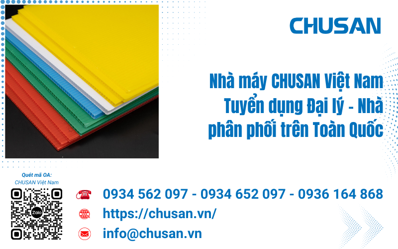 Nhà máy sản xuất nhựa Danpla CHUSAN tuyển đại lý năm 2024