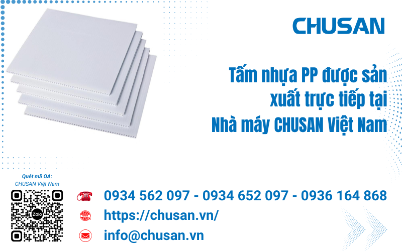 Tấm nhựa PP chống ăn mòn sản xuất tại Nhà máy CHUSAN