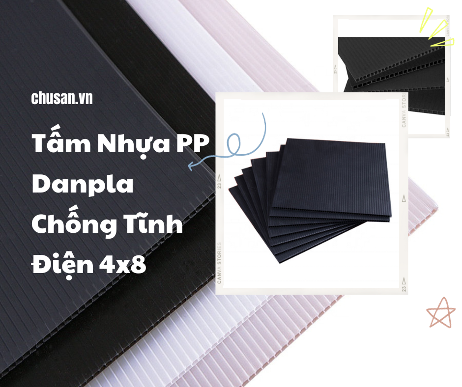 Tấm Nhựa PP Danpla Chống Tĩnh Điện 4x8