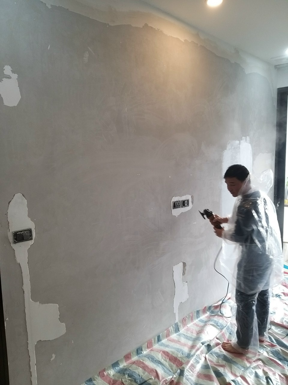 Thi công giấy dán Hàn Quốc công trình T6 Times City