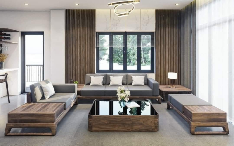 Nội thất phòng khách hiện đại sang trọng