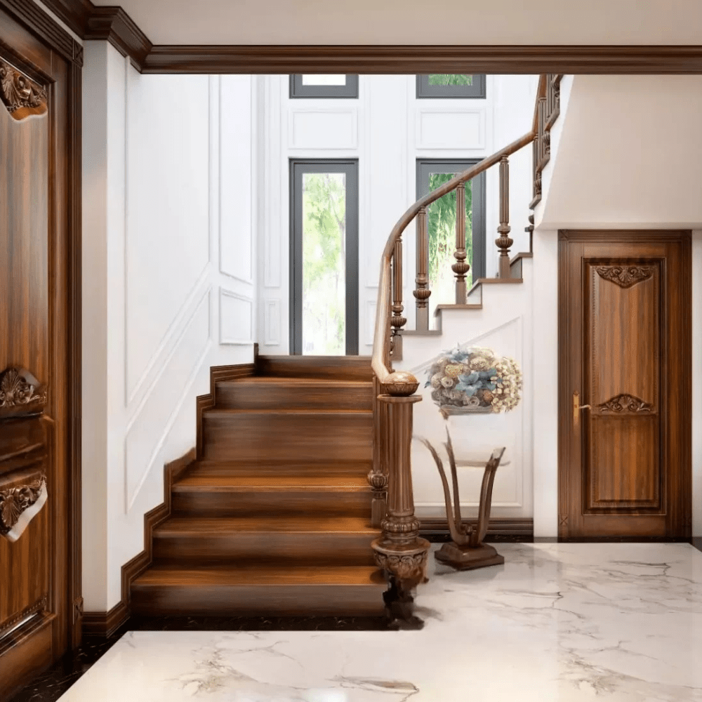 Cầu thang gỗ tự nhiên | PA02CT