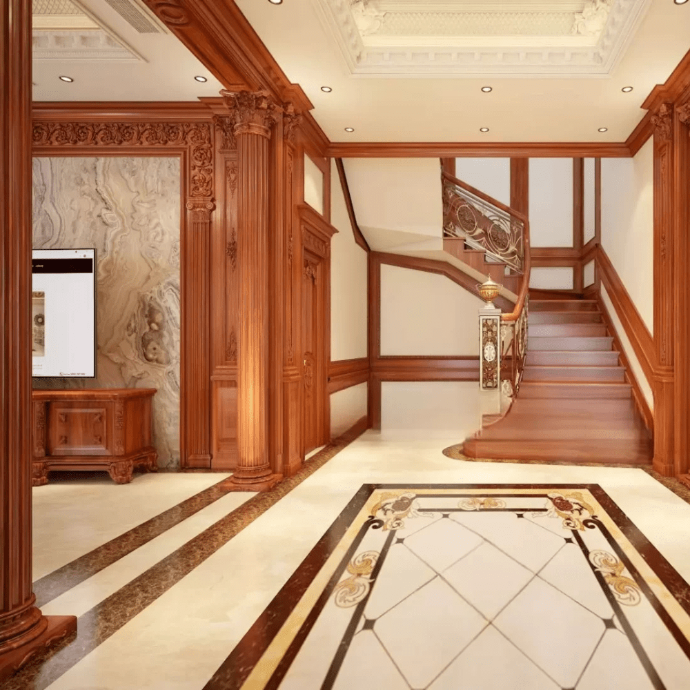 Cầu thang gỗ tự nhiên | PA04CT