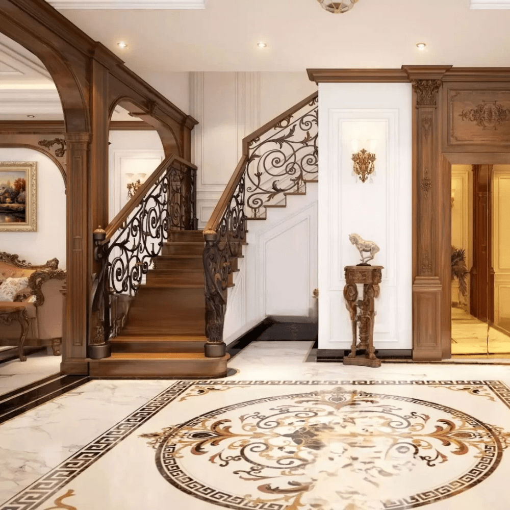 Cầu thang gỗ tự nhiên | PA05CT