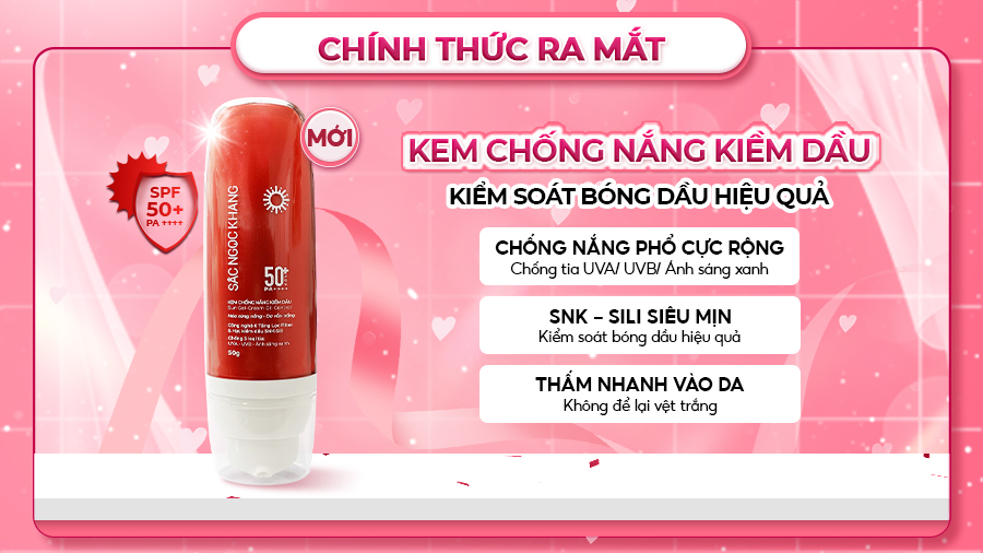 Thông Báo Ra Mắt Kem Chống Nắng Kiềm Dầu