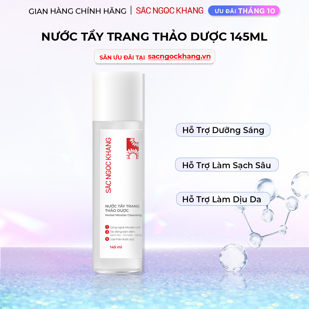 Nước Tẩy Trang Thảo Dược Sắc Ngọc Khang 145ml (Micellar Cleansing Water)