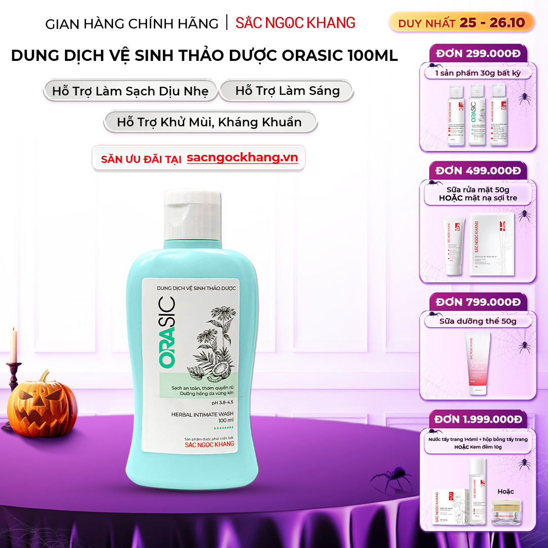 Dung Dịch Vệ Sinh Thảo Dược Orasic Sắc Ngọc Khang (Herbal Intimate Wash) 100ml