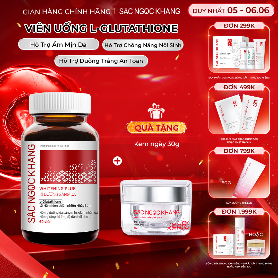 uống glutathione trắng da Viên uống Whitening Plus
