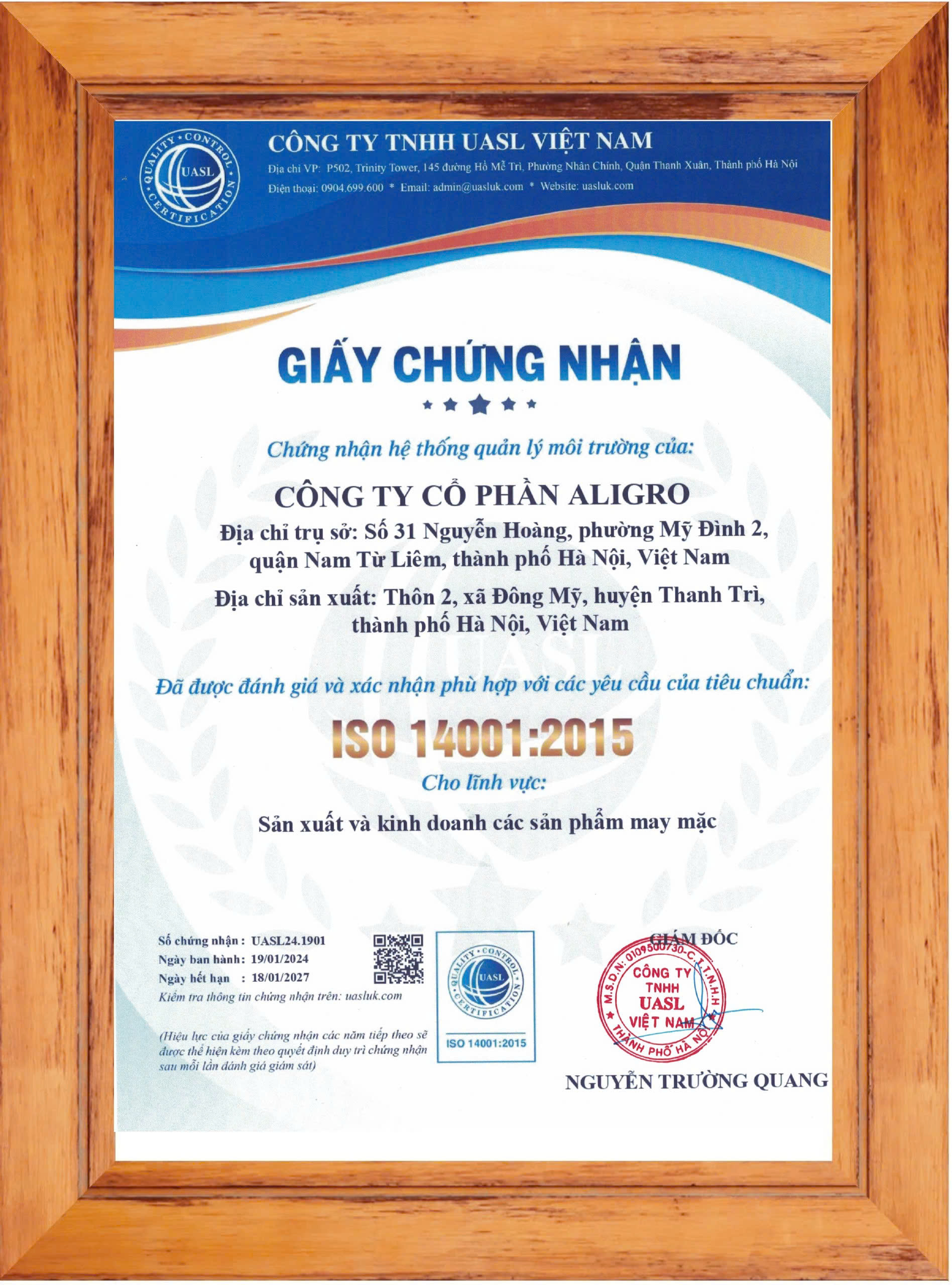 Chứng chỉ 1