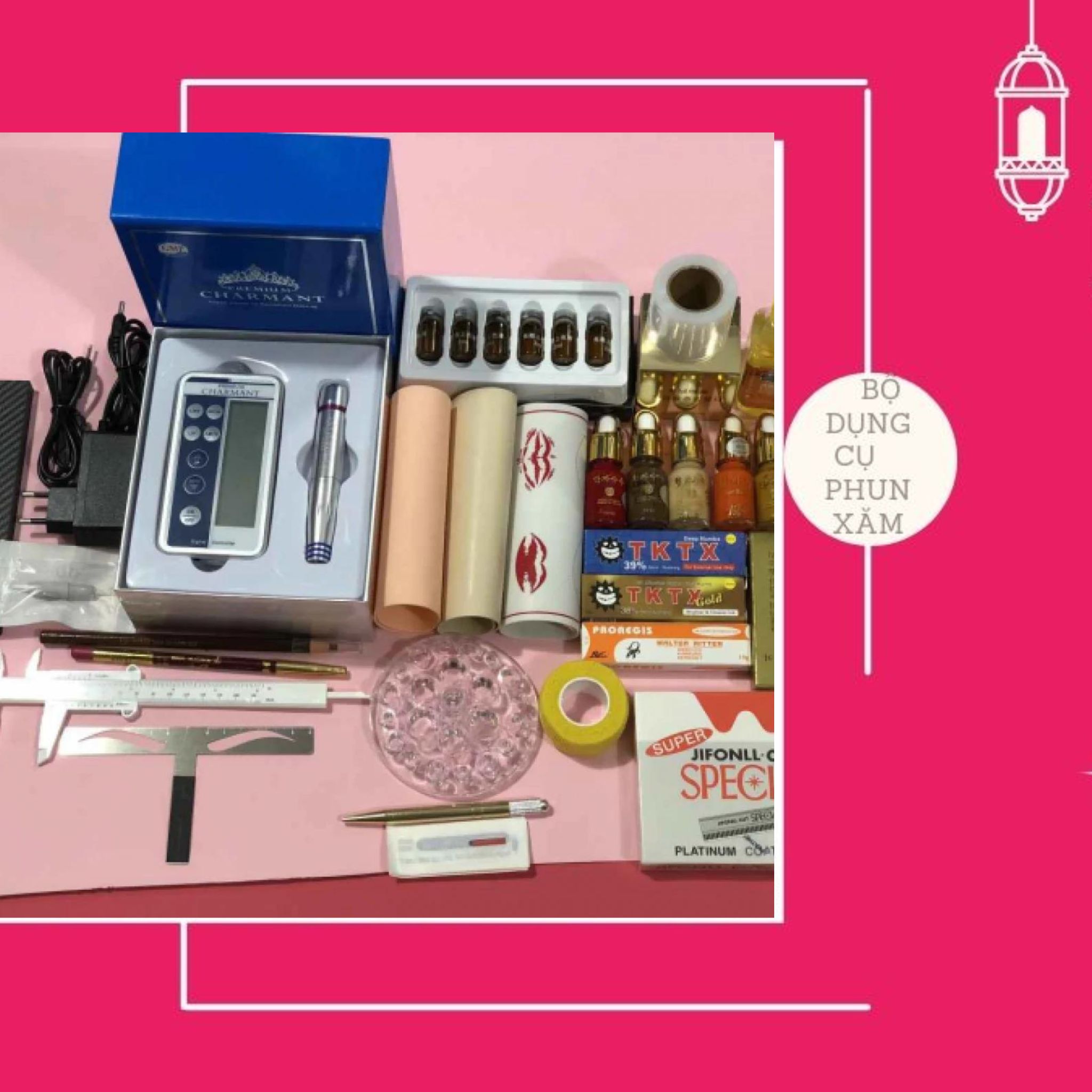 Bộ dụng cụ phun xăm cơ bản gồm có những gì? Giá bao nhiêu?